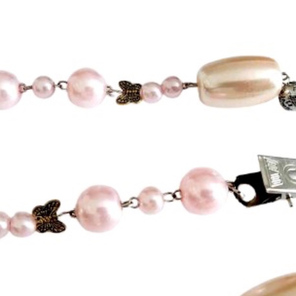 Silver Metal Faux Pink & Ivory Pearls With Accents Table Cloth End Weights 4pcs - Picture 4 of 6